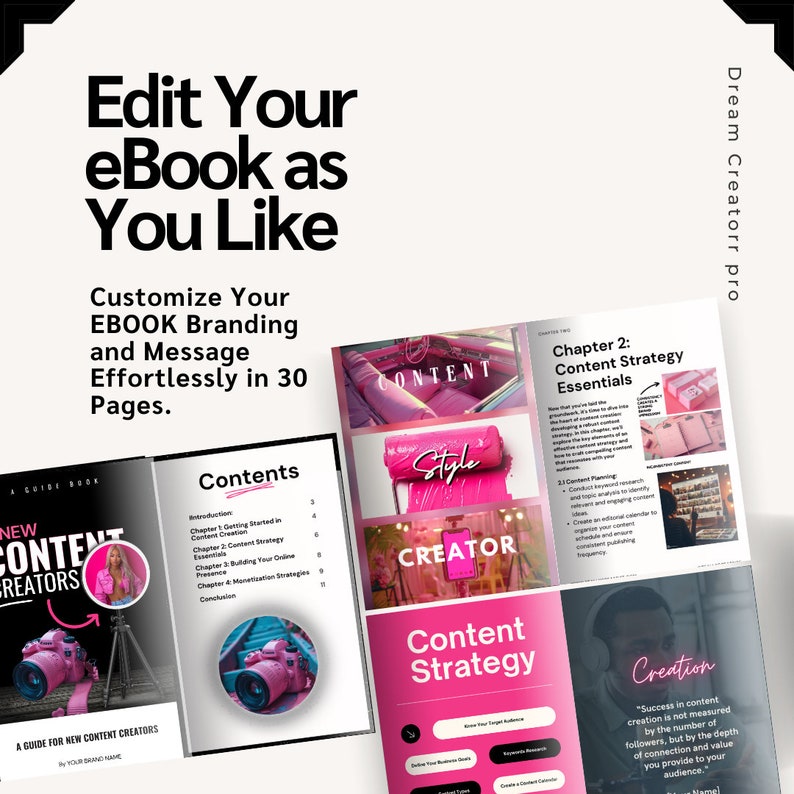 New Content Creator Guide / Plr Ebook / Ebook Template / Canva Editable eBook Template / Content Creator Guide Ebook / Course Canva Template