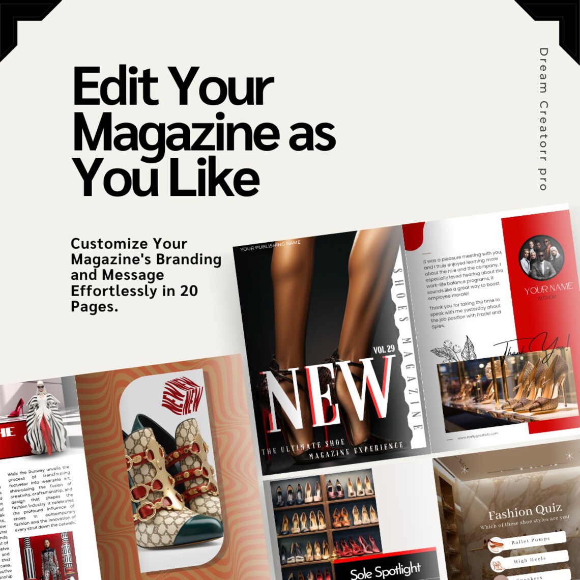 Canva Magazine Template / Magazine Template / Canva Magazine / Shoe