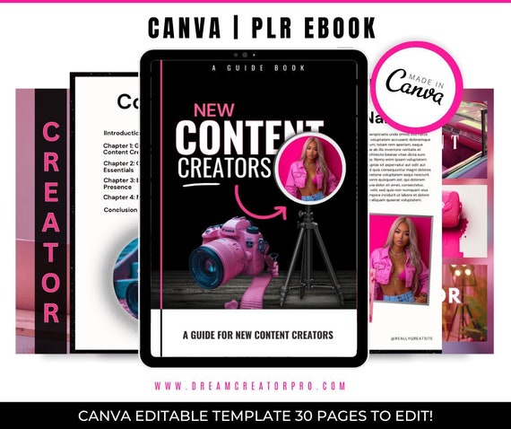 New Content Creator Guide / Plr Ebook / Ebook Template / Canva Editable eBook Template / Content Creator Guide Ebook / Course Canva Template