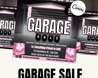 Garage Sale Instagram Flyer Template | Editable Canva Design for Yard Sale, Moving Sale & Community Events | Social Media Promo