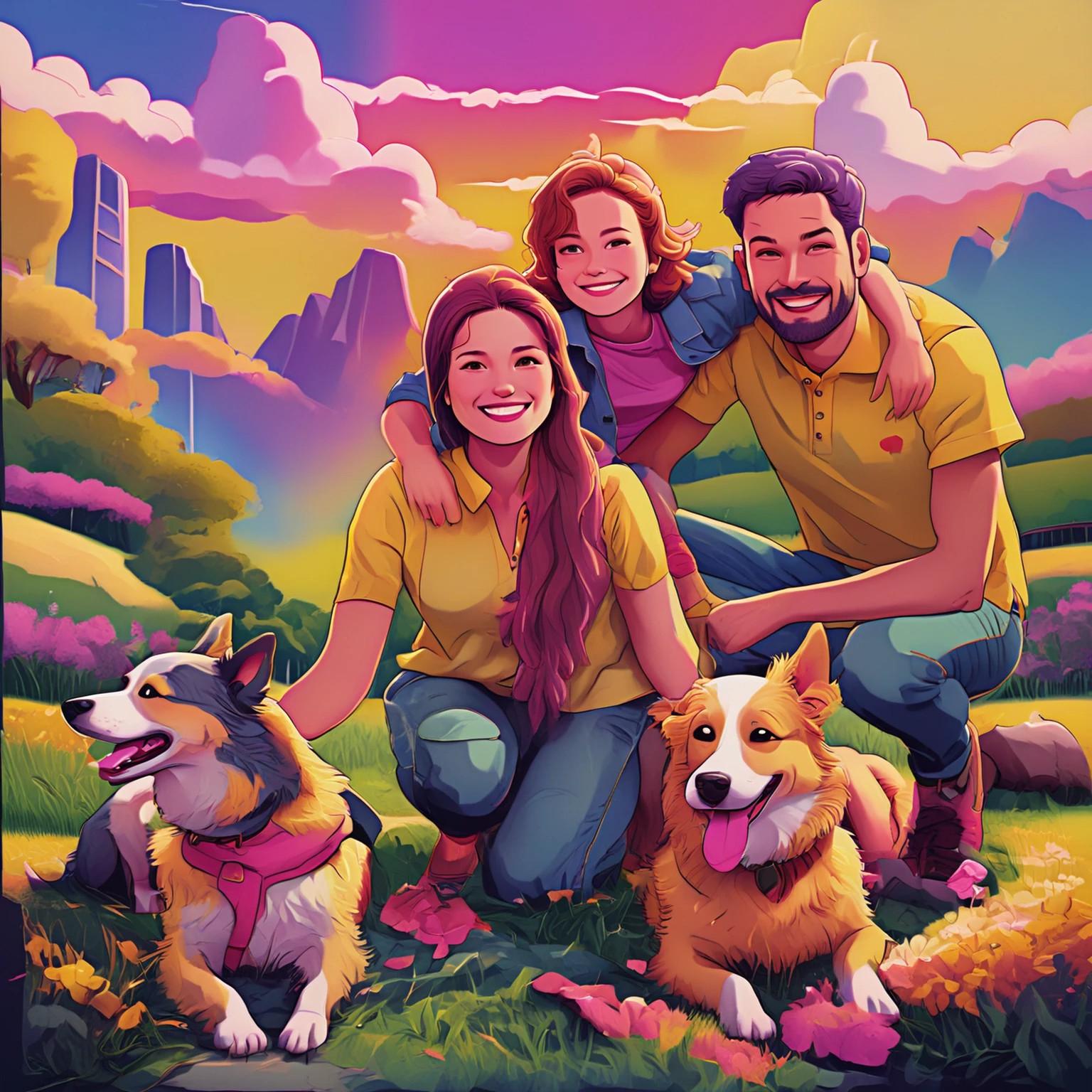 Custom Psychedelic Portrait: Vibrant Colorful Digital Art (Digital Download)