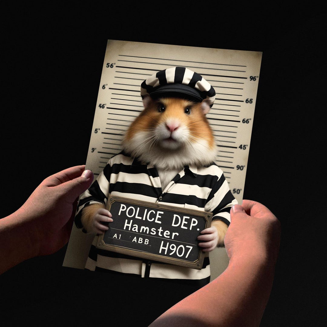 hamster-poster-funny-mugshot-animal-portrait-digital-download