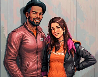 Custom Pixel Art Portrait: Personalized Retro Gift (Digital Download)