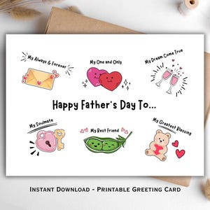 Vaderdagkaart van vrouw, lieve vaderdag voor man, leuke vaderdagkaart, vaderdagcadeau van vrouw, romantisch cadeau voor hem