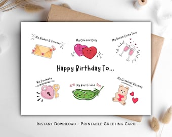 Romantic Birthday Card For Significant Other (Digital Download)