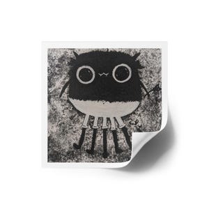 Whimsical Character Square Stickers, Cute Art Decals for Kids, Fun Party Favors, Home Decor, Gift Wrapping, Unique Wall Art