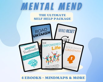 Puede incluir: Un paquete digital de autoayuda titulado "Mental Mend: The Ultimate Self Help Package" que incluye cuatro libros electrónicos: "Road Untaken", "Mindset Transformation", "The Empowered Life" y "Your Inner Greatness".