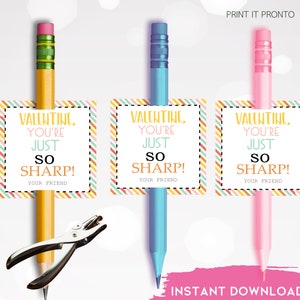Valentine Pencil Holder Tag, Valentine pencil Tags, Write Valentines Tag, Kids Valentines Cards For School Pencil, Valentine Pencil Tag 0007