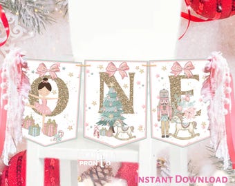 High Chair Banner Nutcracker, Nutcracker Birthday Girl Land of Sweets, Nutcracker Decor 1st First Magical Winter, Sugar Plum Fairy 0001