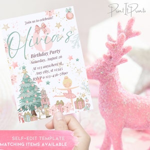 EDITABLE Nutcracker Invitation Birthday Party Decorations, Nutcracker Ballet Party, Nutcracker Ballet Theme TEMPLATE 0001