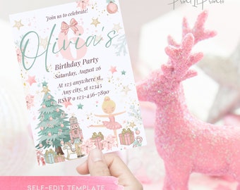 EDITABLE Nutcracker Invitation Birthday Party Decorations, Nutcracker Ballet Party, Nutcracker Ballet Theme TEMPLATE 0001
