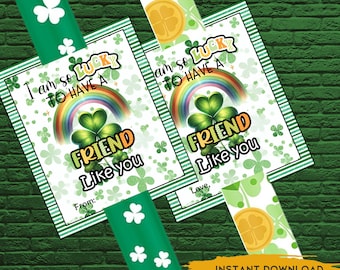 Etikett med armband till St Patricks Day, skolgåvor till St Patrick, presenter till St Patrick, klappade St Patricks Day-gåvor till barn 0009