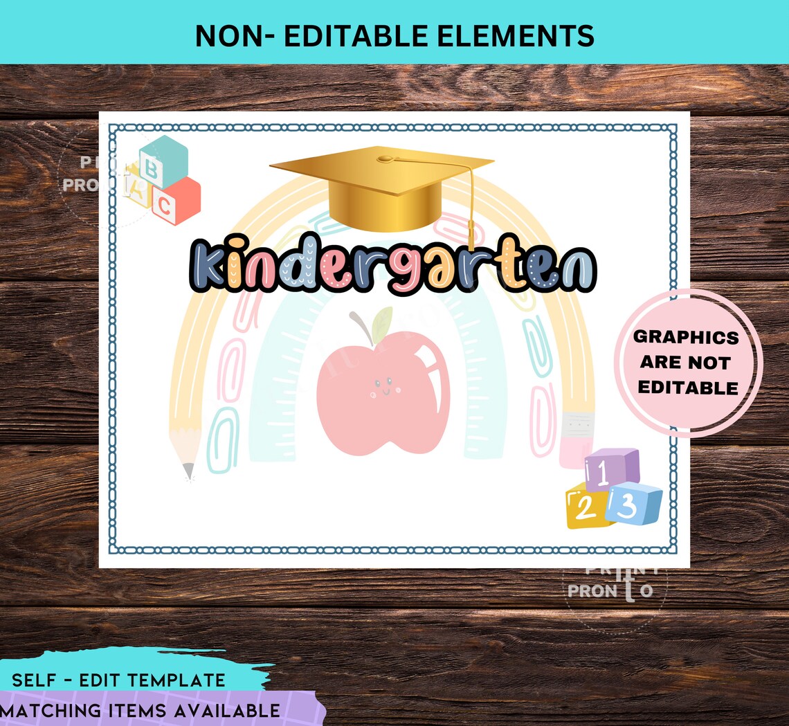 Editable Graduation Certificate, Preschool Diploma, Personalized School