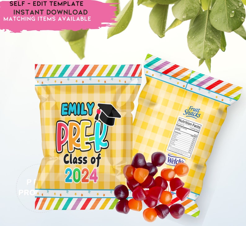 Pre-kindergarten Graduation Fruit Snacks, Graduation Favors ...