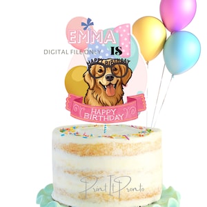 Printable Dogs Centerpieces Birthday Party Dog Cake Topper Table Decor Boy Girl Party Animals Party Decoration Digital Dog Cake Topper Decor