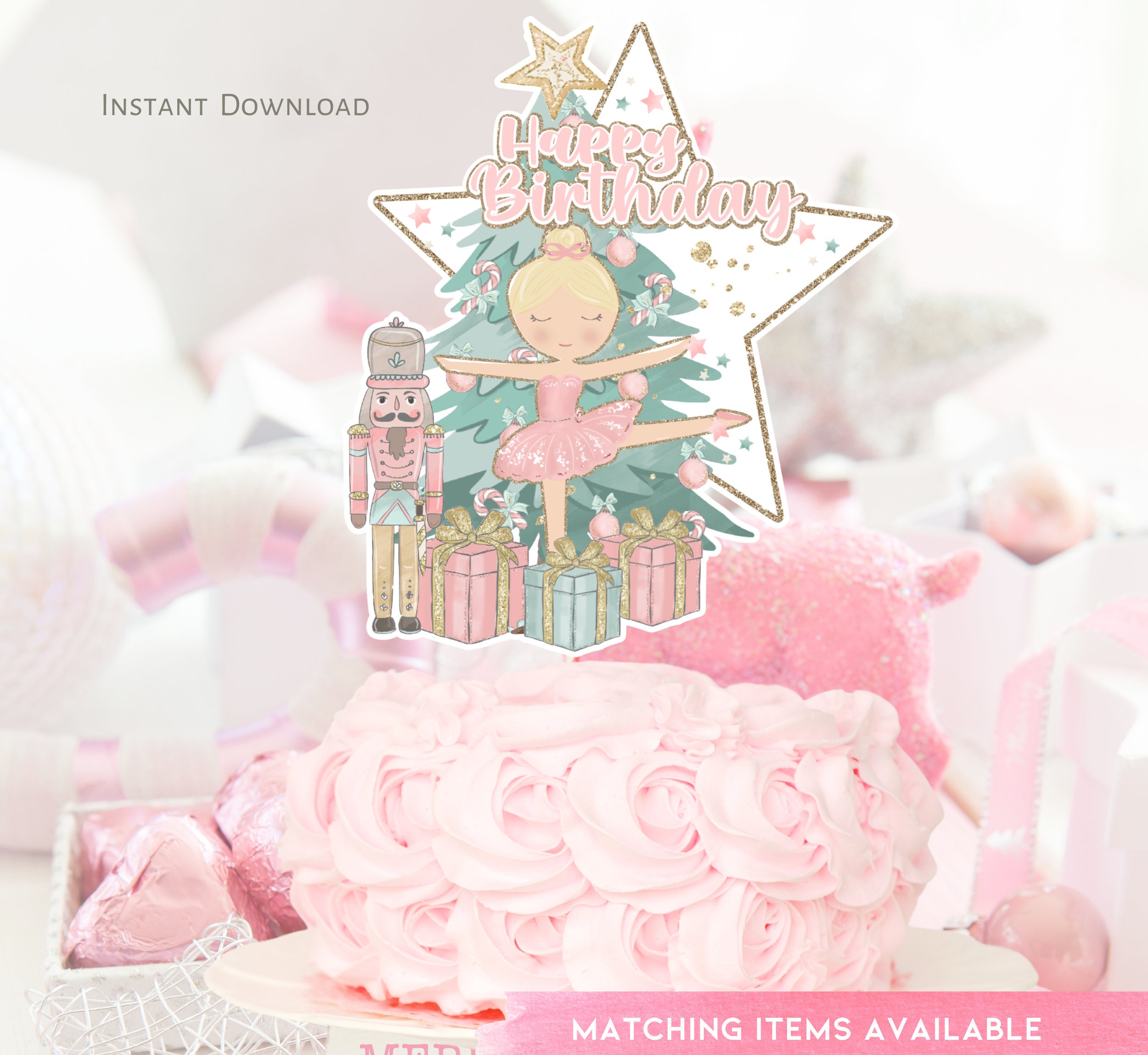 Nutcracker Cake Topper Birthday Party Decorations, Nutcracker Ballet ...