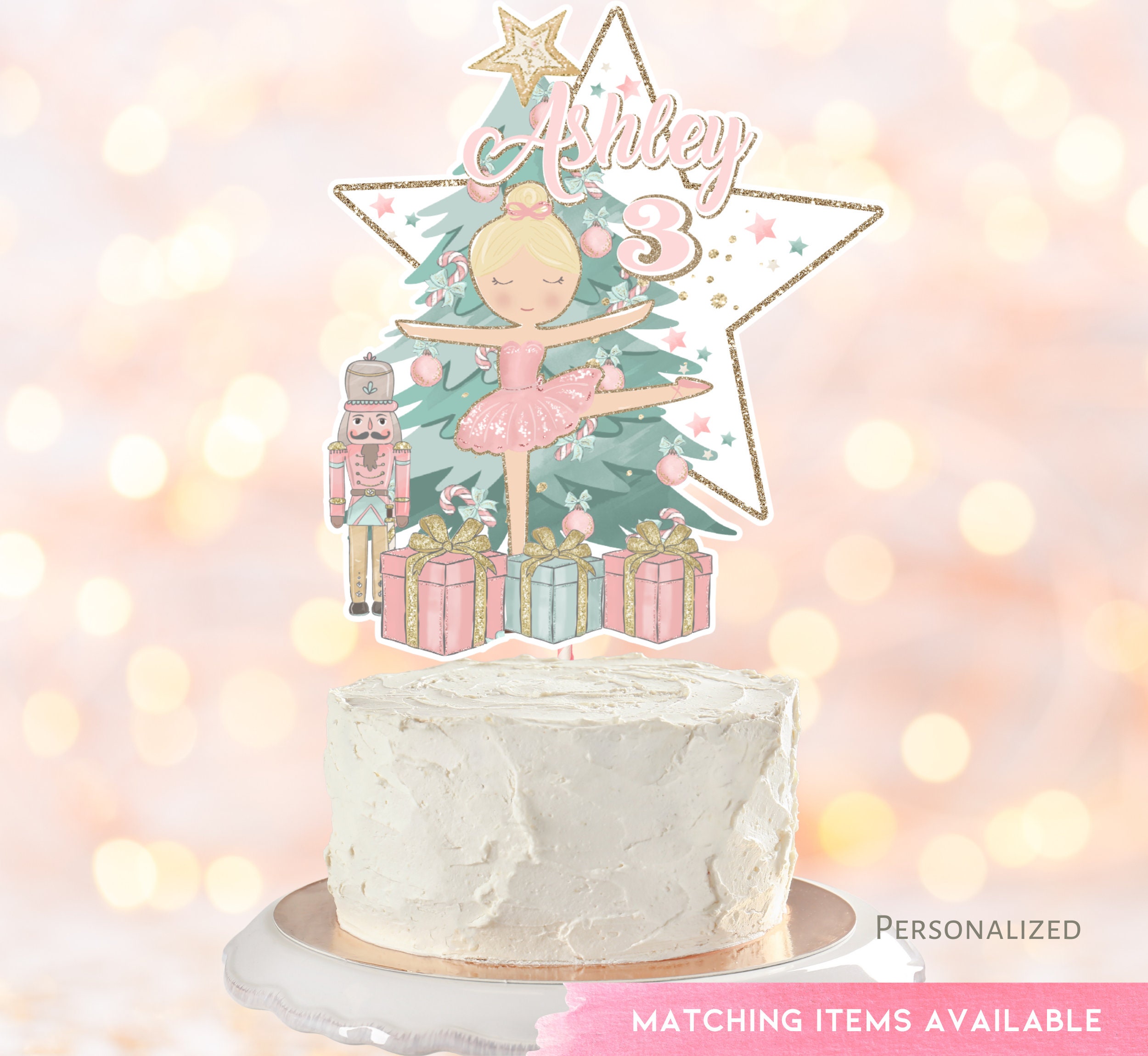 Personalized Nutcracker Cake Topper Birthday Party Decorations ...