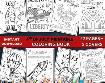 Patriotic Kids Coloring Book: 4th of July Activity Pages (PDF Download)