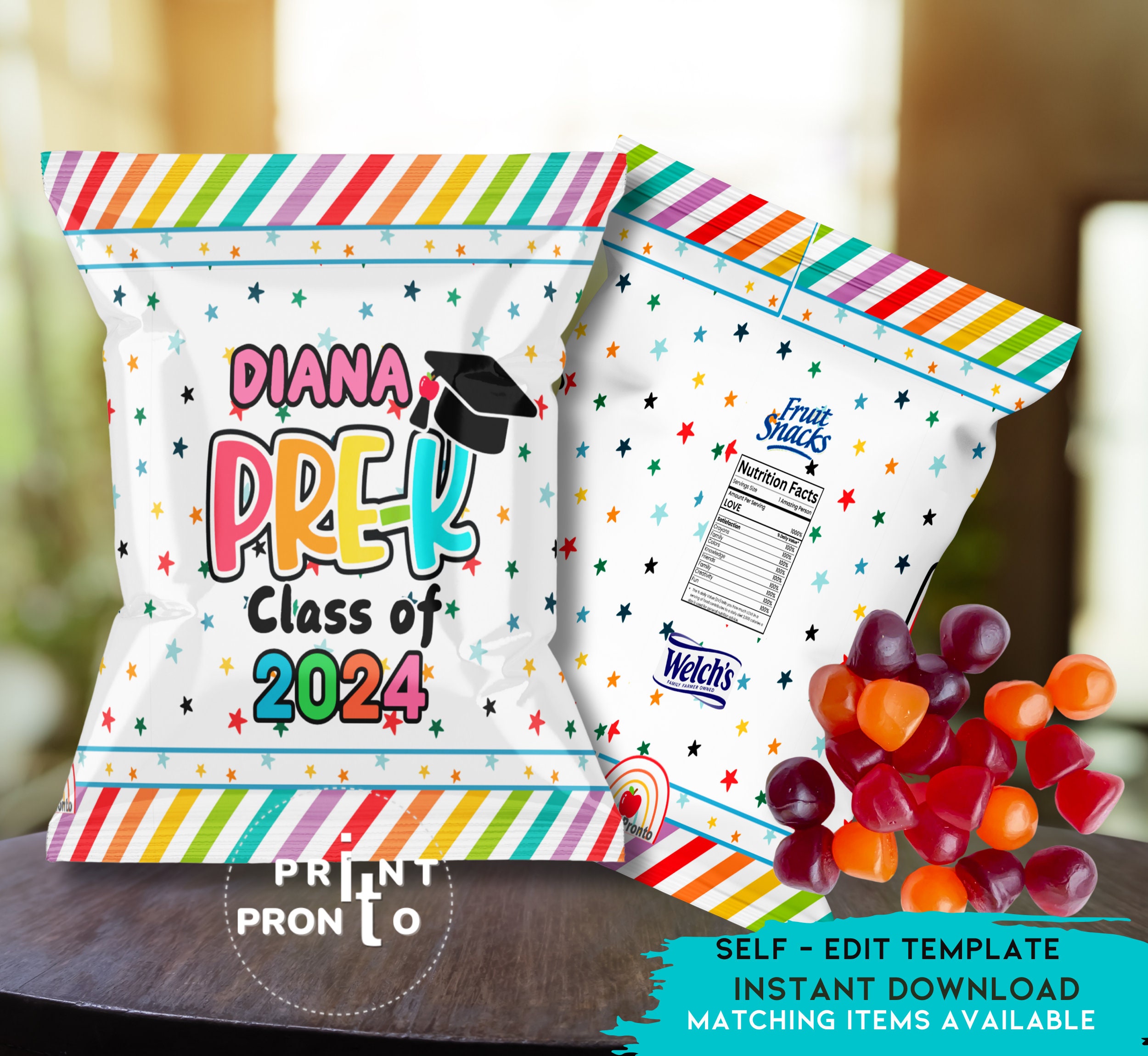 Pre-kindergarten Graduation Fruit Snacks, Graduation Favors ...