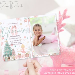 EDITABLE Nutcracker Invitation Birthday Party Decorations, Nutcracker Ballet Party, Nutcracker Ballet Theme TEMPLATE 0001