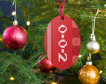 Enfeite de Natal de Pickleball • Lembrança de Natal em Madeira Hinoki