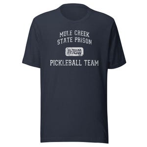 Mule Creek Pickleball Team T-Shirt: Retro Prison Design