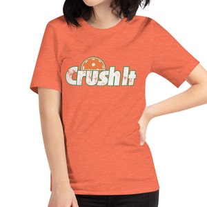 Orange crush vintage pickleball shirt for women