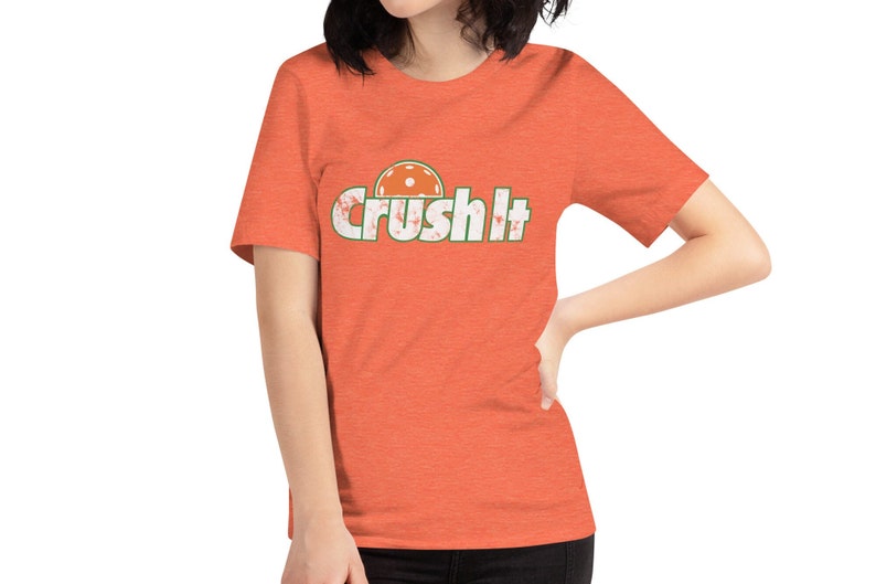 Orange crush vintage pickleball shirt for women