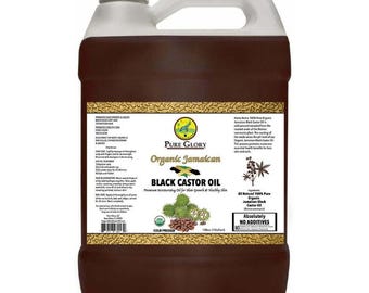 Óleo de Rícino Preto Jamaicano Orgânico no Atacado | Galão | Revenda Óleo Hidratante 100% Puro para o Melhor Crescimento Capilar e Cuidados com a Pele | JBCO | Livre de Hexano