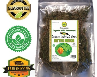 Organic Jamaican CERASEE| Premium Bitter Melon Leaves & Vines |Momordica Charantia|Best for CERASEE tea|Fresh Wild-Harvested Naturally dried