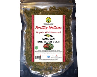 Organic Jamaican Dog Blood bush (includes tea bags) 2oz Fertility bush | Pregnancy herbs | Herbal Womb Tea | Rivina Humilis | Wild-Harvested