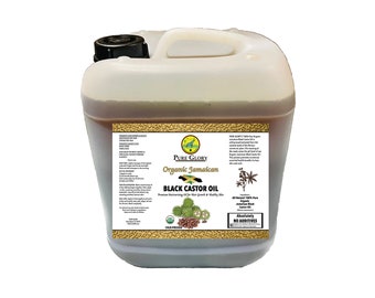 Wholesale Organic Jamaican Black Castor Oil (10-Gallons) 100% Pure Cold Pressed Moisturizing Oil for Best Hair and Skin |JBCO Bulk