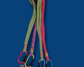 Cuerda de escalada con cordón, mosquetón grande, preferencias de color