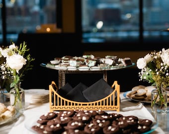 3 Sister Bridge Cookie Table – Handmade Steel Wedding & Party Decor, Dessert Display Table