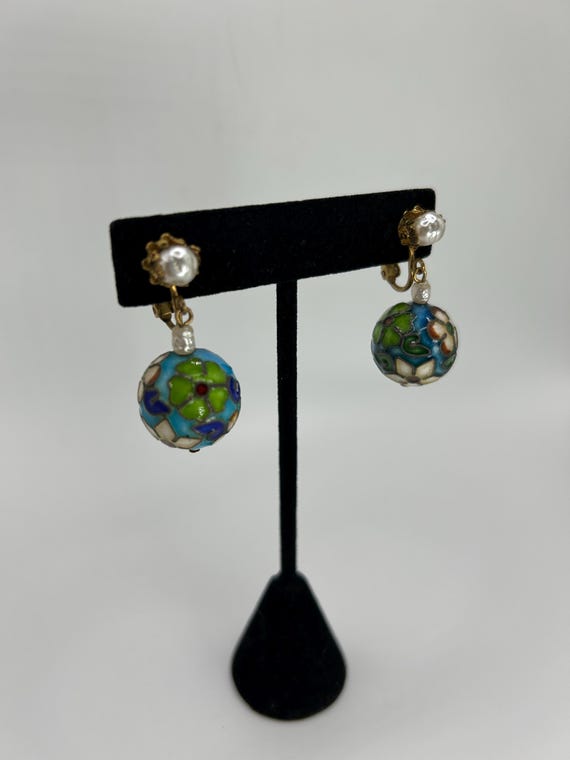 Miriam Haskell Drop Earrings - Handcrafted Cloiso… - image 9