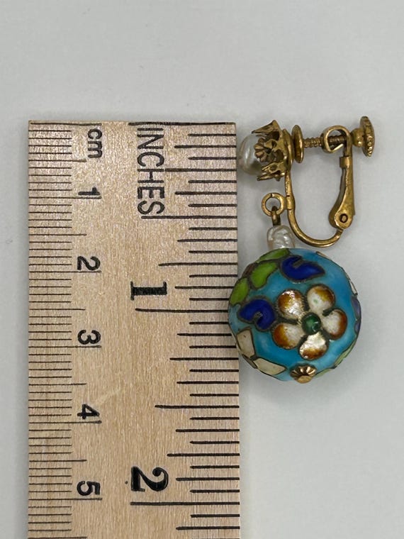 Miriam Haskell Drop Earrings - Handcrafted Cloiso… - image 3