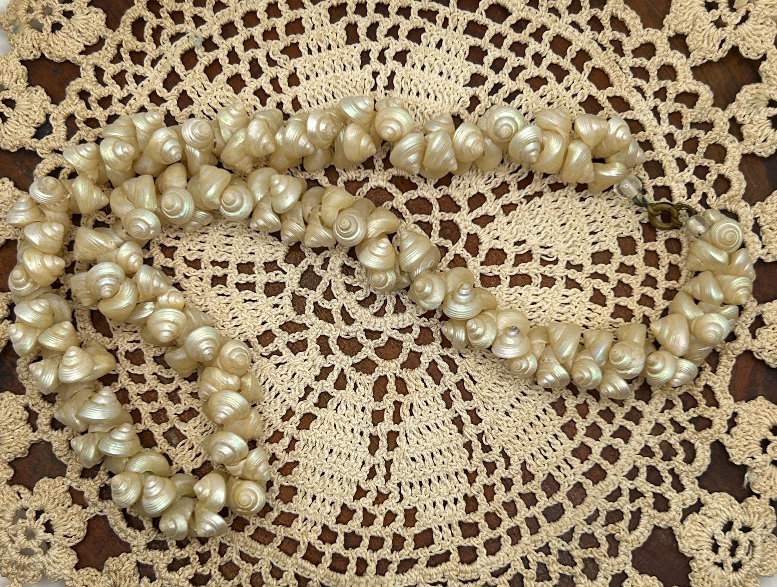 Victorian Tasmanian Trochus Shell Necklace - Length 18 Inches - Circa ...