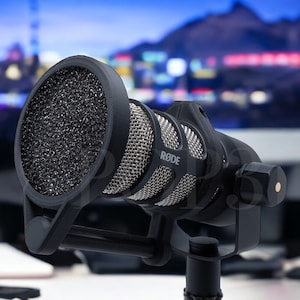 3D printed Pop filter for the Rode PodMic XLR