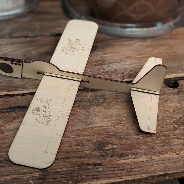 Wooden Glider Flyer Laser Cut Files Basswood Balsa Wood 2mm