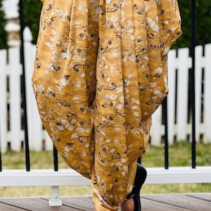 Floral Printed Dhoti Salwar: Handmade Indo-Western Pants