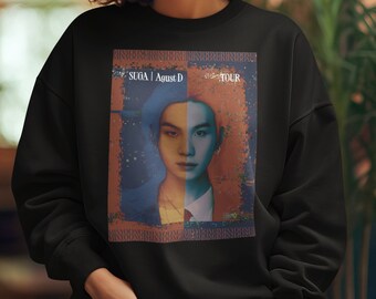 BTS Suga Agust D sweatshirt, Bts Min Yoongi sweater, Bts army gift ideas, Bangtan merch, Agust D crewneck, Kpop sweater, Suga crewneck