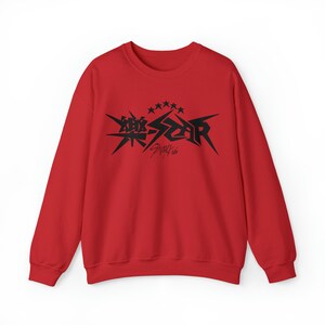 Stray Kids kpop merch, Stray Kids rockstar sweater, Stray Kids new album merch, Stray kids Stay gifts, Stray Kids Crewneck