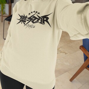 Stray Kids kpop merch, Stray Kids rockstar sweater, Stray Kids new album merch, Stray kids Stay gifts, Stray Kids Crewneck