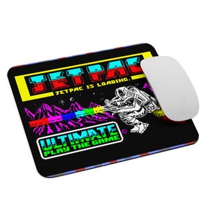 JetPac - ZX Spectrum - Mouse Pad NEW 9.5&quot; x 7.75&quot; Non Slip Gaming