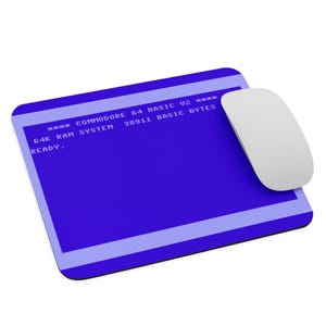 Unique Mouse Pad - Commodore C64 Blue Screen with "READY" Text -Mouse Pad NEW 9.5" x 7.75" Non Slip Gaming Laptop PC
