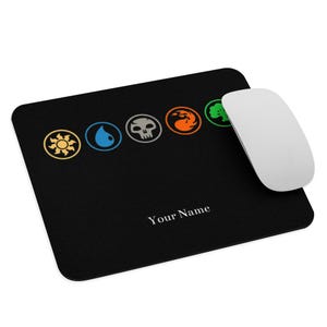 Magic: The Gathering Mana Art - Mouse Pad NOVO 9,5" x 7,75" Antiderrapante Gaming Laptop PC - Presente de Fantasia Feito à Mão para Fãs de MTG
