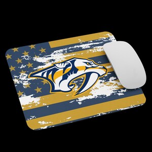 Tappetino per mouse NHL Nashville Predators Hockey Club NUOVO 9,5&quot; x 7,75&quot; antiscivolo