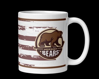 Hershey Bears Hockey Club AHL 11 Oz Coffee Tea Mug Best Gift for Hockey Fan