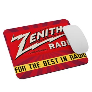 Vintage-inspiriertes Mauspad mit dem legendären Zenith Radio-Logo - Perfekt für Sammler und Enthusiasten! - 24,5 x 20 cm, rutschfest