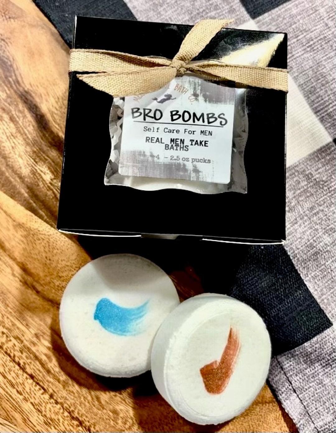 Bro Bombs 4 Pack/mans Gifts/bath Bombs/bath Fizz/mens Self Care/muscle